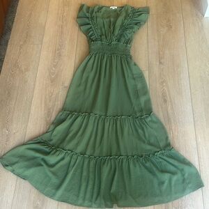 Max Studio Olive Green Dress